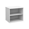 Deluxe desk high bookcase 600mm deep white - DHBCWH