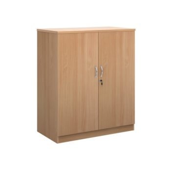 Deluxe double door cupboard 1200mm high with 2 shelves beech - BD12B