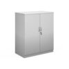 Deluxe double door cupboard 1200mm high with 2 shelves white - BD12WH