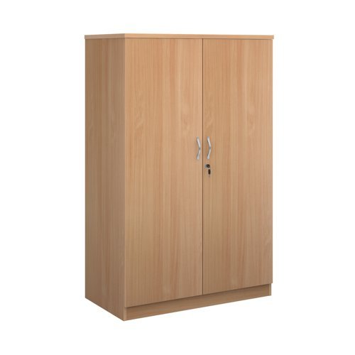Deluxe double door cupboard 1600mm high with 3 shelves beech - BD16B