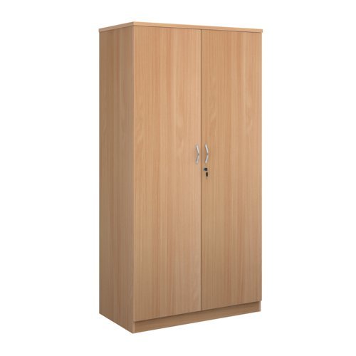 Deluxe double door cupboard 2000mm high with 4 shelves beech - BD20B