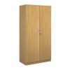 Deluxe double door cupboard 2000mm high with 4 shelves oak - BD20O