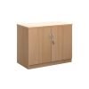 Deluxe double door cupboard 800mm high with 1 shelf beech - BD8B