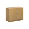 Deluxe double door cupboard 800mm high with 1 shelf oak - BD8O