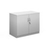 Deluxe double door cupboard 800mm high with 1 shelf white - BD8WH