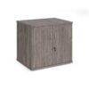 Deluxe double door desk high cupboard 600mm deep grey oak - DHCCGO