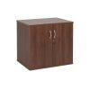Deluxe double door desk high cupboard 600mm deep walnut - DHCCW