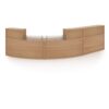 Denver extra large curved complete reception unit beech - DVB04-B