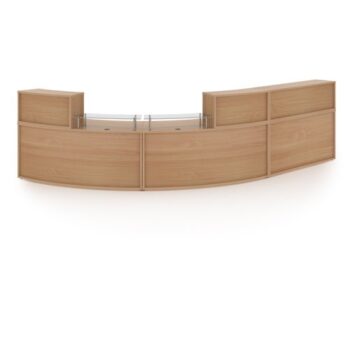 Denver extra large curved complete reception unit beech - DVB04-B