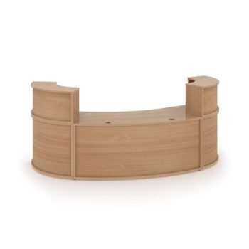 Denver large curved complete reception unit beech - DVB05-B