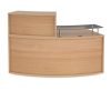 Denver medium curved complete reception unit beech - DVB02-B