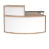 Denver medium curved complete reception unit beech with white panels - DVB02-BWH