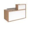 Denver medium straight complete reception unit beech with white panels - DVB01-BWH