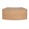 Denver reception 45? curved base unit 1800mm beech - RUHC18D-B