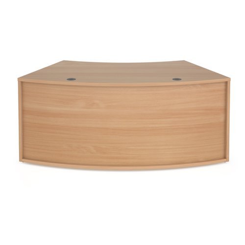 Denver reception 45? curved base unit 1800mm beech - RUHC18D-B