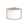 Denver reception 90? corner base unit 800mm beech with white panels - RUC8D-BWH