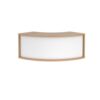 Denver reception 90? corner top unit 800mm beech with white panels - RUC8H-BWH