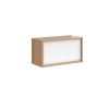 Denver reception straight top unit 800mm beech with white panels - RU8H-BWH
