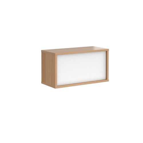 Denver reception straight top unit 800mm beech with white panels - RU8H-BWH