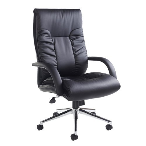 Derby high back executive chair black faux leather - DER300T1-BLK