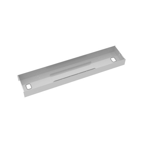 Elev8 lower cable channel with cover for back-to-back 1200mm desks silver - EV-LCC-854-S