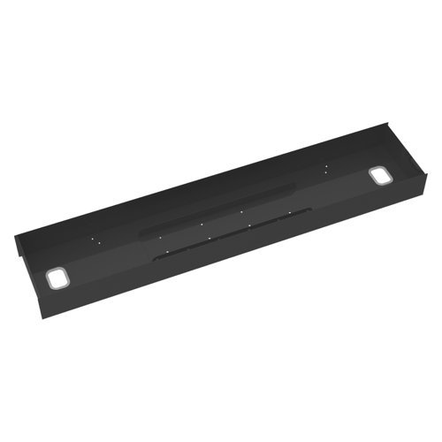 Elev8 lower cable channel with cover for back-to-back 1600mm desks black - EV-LCC-1254-K