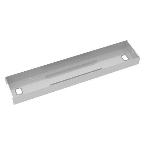 Elev8 lower cable channel with cover for back-to-back 1600mm desks silver - EV-LCC-1254-S