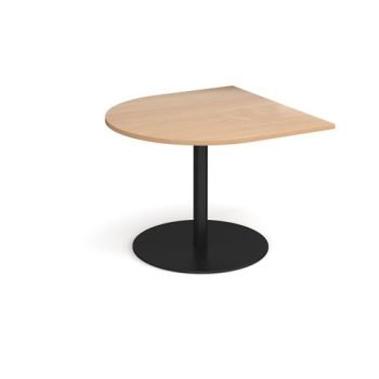 Eternal radial extension table 1000mm x 1000mm black base beech top - ETN10D-K-B