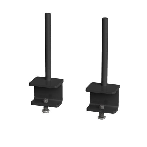 Fabric screen brackets for single desks or runs of Adapt and Fuze single desks (pair) black - AFSBK-K