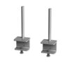 Fabric screen brackets for single desks or runs of Adapt and Fuze single desks (pair) silver - AFSBK-S