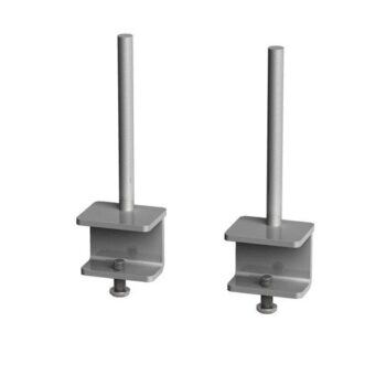 Fabric screen brackets for single desks or runs of Adapt and Fuze single desks (pair) silver - AFSBK-S