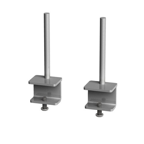 Fabric screen brackets for single desks or runs of Adapt and Fuze single desks (pair) silver - AFSBK-S