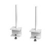 Fabric screen brackets for single desks or runs of Adapt and Fuze single desks (pair) white - AFSBK-WH