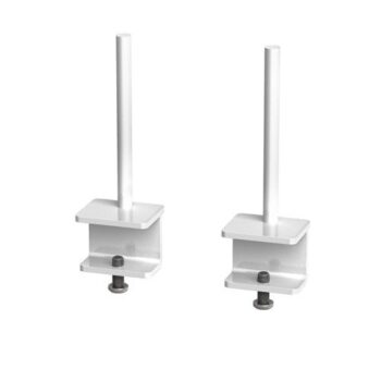 Fabric screen brackets for single desks or runs of Adapt and Fuze single desks (pair) white - AFSBK-WH