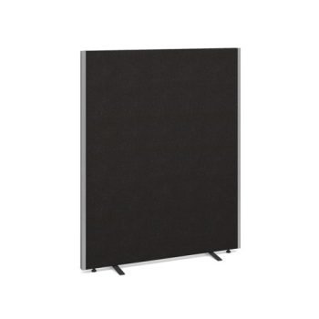Floor standing fabric screen 1500mm high x 1200mm wide charcoal - 512-C