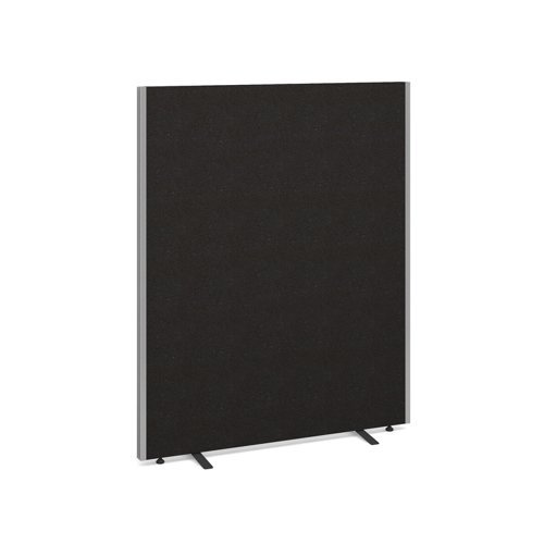 Floor standing fabric screen 1500mm high x 1200mm wide charcoal - 512-C