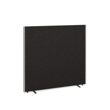 Floor standing fabric screen 1500mm high x 1600mm wide charcoal - 516-C