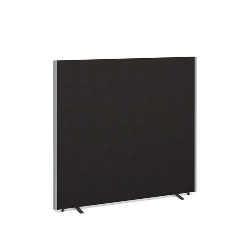 Floor standing fabric screen 1500mm high x 1600mm wide charcoal - 516-C