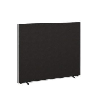 Floor standing fabric screen 1500mm high x 1800mm wide charcoal - 518-C