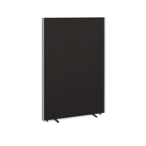 Floor standing fabric screen 1800mm high x 1200mm wide charcoal - 812-C