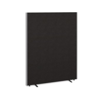 Floor standing fabric screen 1800mm high x 1400mm wide charcoal - 814-C