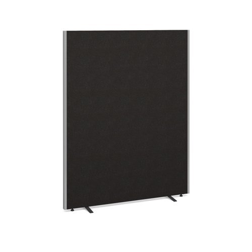 Floor standing fabric screen 1800mm high x 1400mm wide charcoal - 814-C