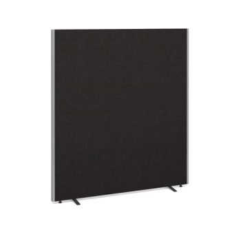 Floor standing fabric screen 1800mm high x 1600mm wide charcoal - 816-C