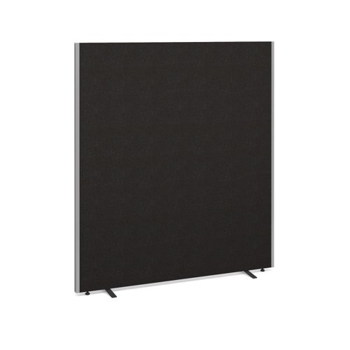 Floor standing fabric screen 1800mm high x 1600mm wide charcoal - 816-C