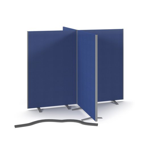 Floor standing fabric screen 4 way panel linking strip 1200mm - LK42