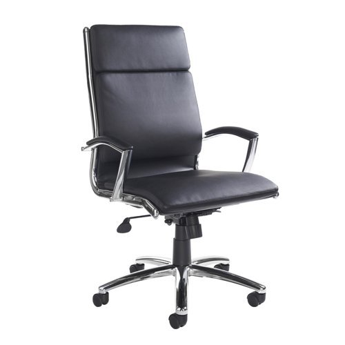 Florence high back executive chair black leather faced - FLO300T1