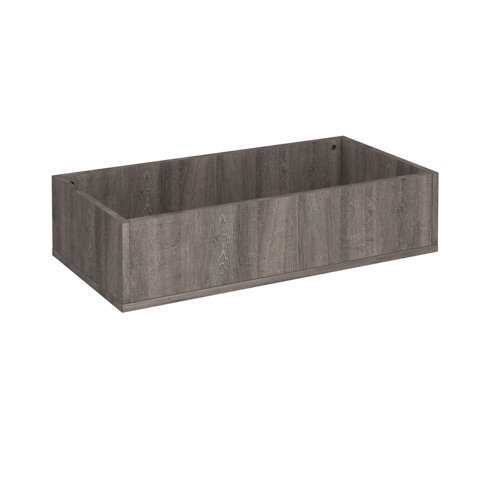 Flux modular storage double wooden planter box grey oak - FL-PL2-GO