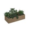Flux modular storage double wooden planter box with plants kendal oak - FL-PLP2-KO