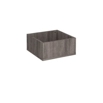 Flux modular storage single wooden planter box grey oak - FL-PL1-GO