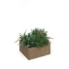 Flux modular storage single wooden planter box with plants kendal oak - FL-PLP1-KO